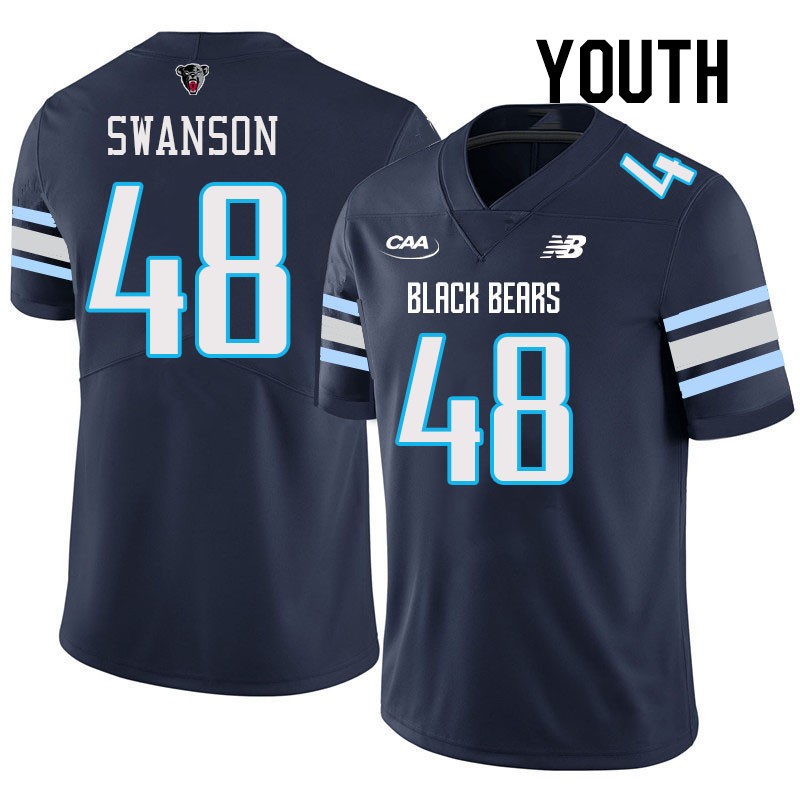 Youth #48 Nic Swanson Maine Black Bears College Football Jerseys Stitched Sale-Navy